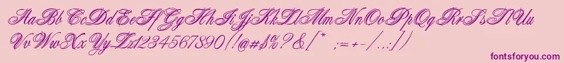 Connetable Font – Purple Fonts on Pink Background