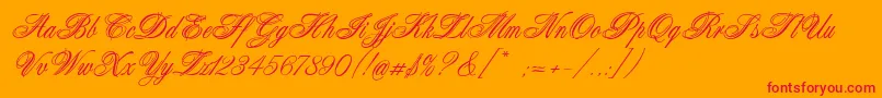 Connetable Font – Red Fonts on Orange Background