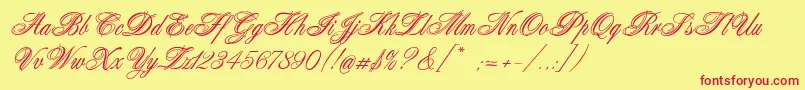 Connetable Font – Red Fonts on Yellow Background