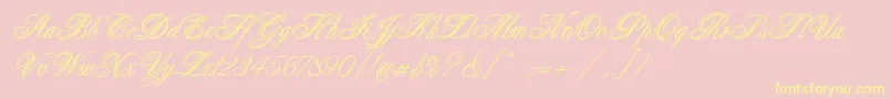 Connetable Font – Yellow Fonts on Pink Background