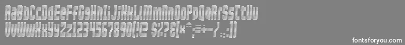 フォントMaximum ffy – 灰色の背景に白い文字