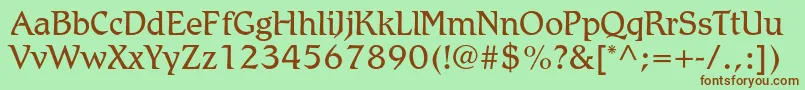 RomicstdLight Font – Brown Fonts on Green Background