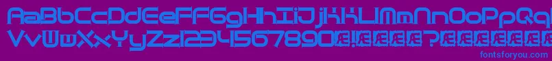 QuantumTaperBrk Font – Blue Fonts on Purple Background