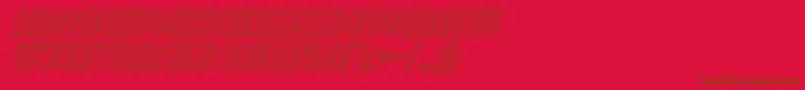 Grendelsmotherengraveital Font – Brown Fonts on Red Background