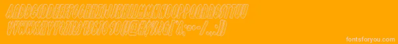 Grendelsmotherengraveital Font – Pink Fonts on Orange Background