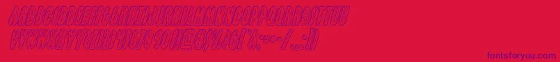 Grendelsmotherengraveital Font – Purple Fonts on Red Background
