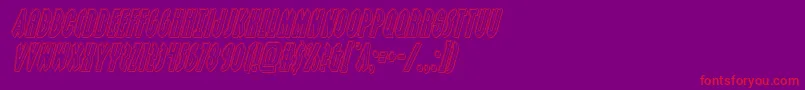 Grendelsmotherengraveital-fontti – punaiset fontit violetilla taustalla