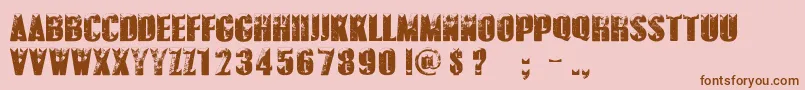 Czcionka PolarVortexPersonalUseOnly – brązowe czcionki na różowym tle