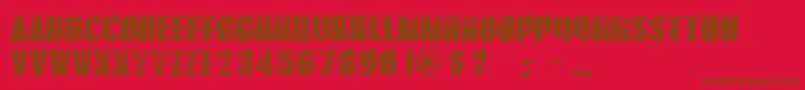 PolarVortexPersonalUseOnly Font – Brown Fonts on Red Background