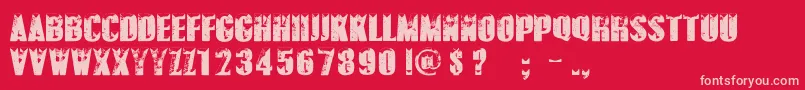 PolarVortexPersonalUseOnly Font – Pink Fonts on Red Background