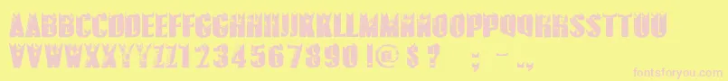 PolarVortexPersonalUseOnly Font – Pink Fonts on Yellow Background