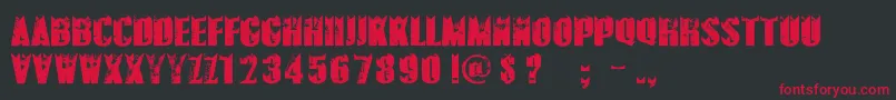 PolarVortexPersonalUseOnly Font – Red Fonts on Black Background