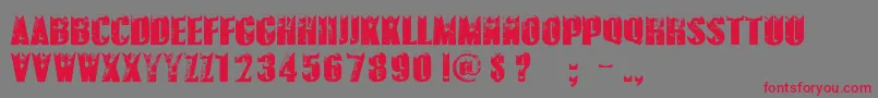 PolarVortexPersonalUseOnly Font – Red Fonts on Gray Background