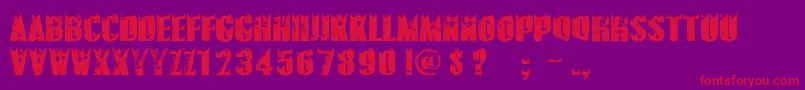 PolarVortexPersonalUseOnly Font – Red Fonts on Purple Background