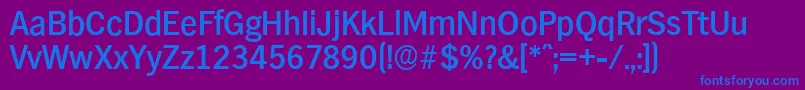 HamburgserialMediumRegular Font – Blue Fonts on Purple Background