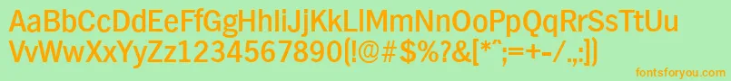 HamburgserialMediumRegular Font – Orange Fonts on Green Background