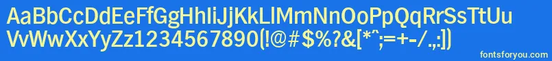 HamburgserialMediumRegular Font – Yellow Fonts on Blue Background