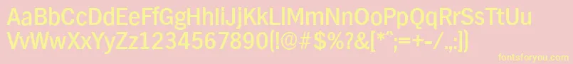 HamburgserialMediumRegular Font – Yellow Fonts on Pink Background