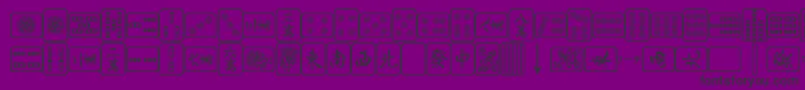 MahjongPlain Font – Black Fonts on Purple Background