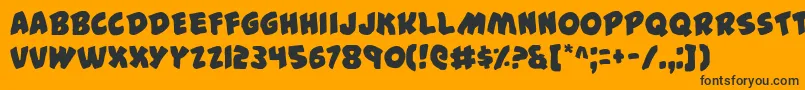 44 Font – Black Fonts on Orange Background