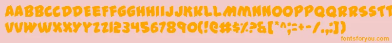 44 Font – Orange Fonts on Pink Background