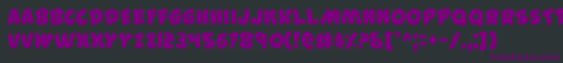 44-fontti – violetit fontit mustalla taustalla