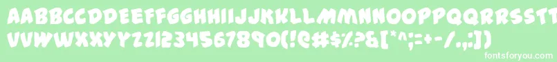 44 Font – White Fonts on Green Background