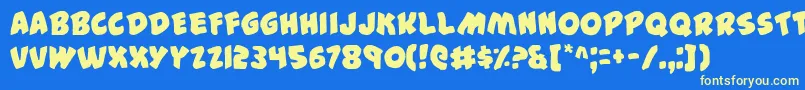 44 Font – Yellow Fonts on Blue Background