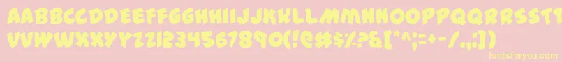 44 Font – Yellow Fonts on Pink Background