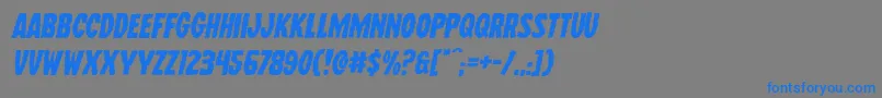 Wolfbrothersexpandital Font – Blue Fonts on Gray Background