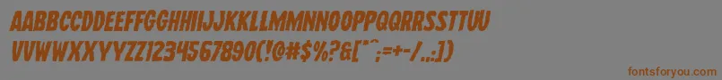 Wolfbrothersexpandital Font – Brown Fonts on Gray Background