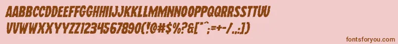 Wolfbrothersexpandital Font – Brown Fonts on Pink Background