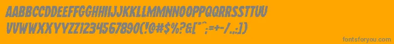 Wolfbrothersexpandital-Schriftart – Graue Schriften auf orangefarbenem Hintergrund