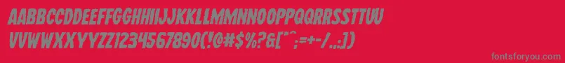 Wolfbrothersexpandital Font – Gray Fonts on Red Background