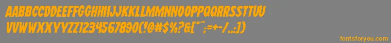 Wolfbrothersexpandital Font – Orange Fonts on Gray Background