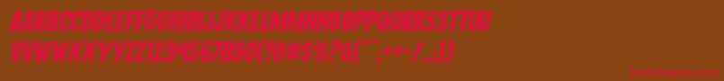 Wolfbrothersexpandital Font – Red Fonts on Brown Background
