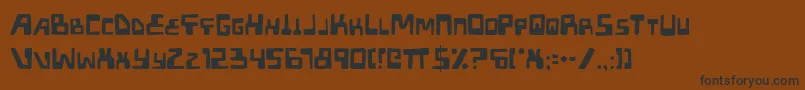 Xpedd-Schriftart – Schwarze Schriften auf braunem Hintergrund