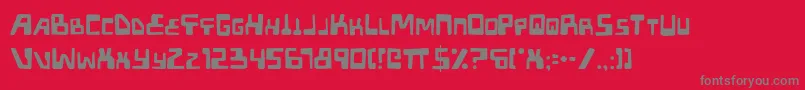 Xpedd Font – Gray Fonts on Red Background
