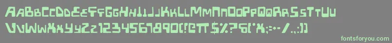 Xpedd Font – Green Fonts on Gray Background