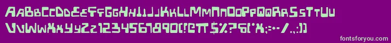 Xpedd Font – Green Fonts on Purple Background