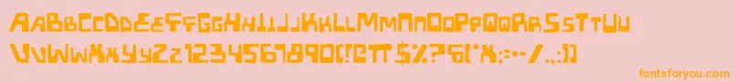 Xpedd Font – Orange Fonts on Pink Background