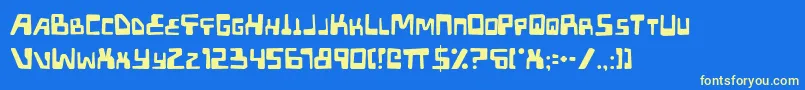 Xpedd Font – Yellow Fonts on Blue Background