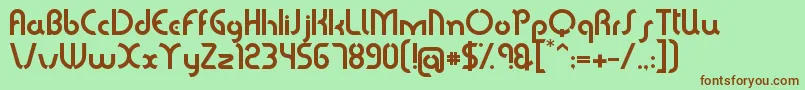 Sabomaster Font – Brown Fonts on Green Background