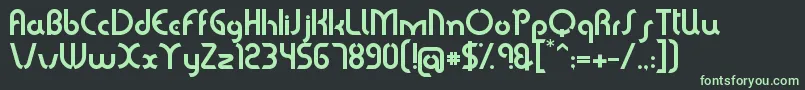 フォントSabomaster – 黒い背景に緑の文字