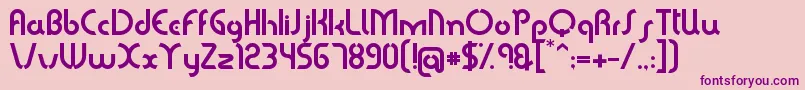 Sabomaster-Schriftart – Violette Schriften auf rosa Hintergrund