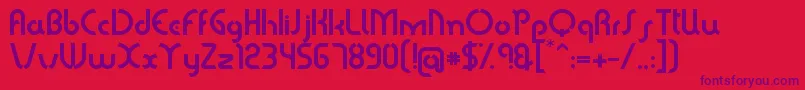 Sabomaster Font – Purple Fonts on Red Background