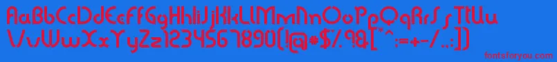 Шрифт Sabomaster – красные шрифты на синем фоне