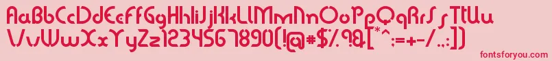 Sabomaster Font – Red Fonts on Pink Background