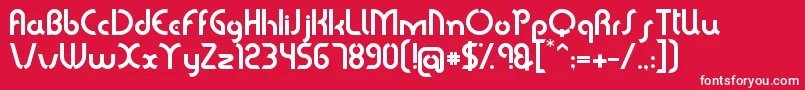 Sabomaster Font – White Fonts on Red Background