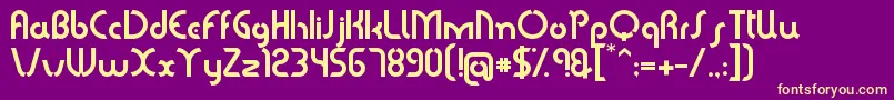 Sabomaster Font – Yellow Fonts on Purple Background